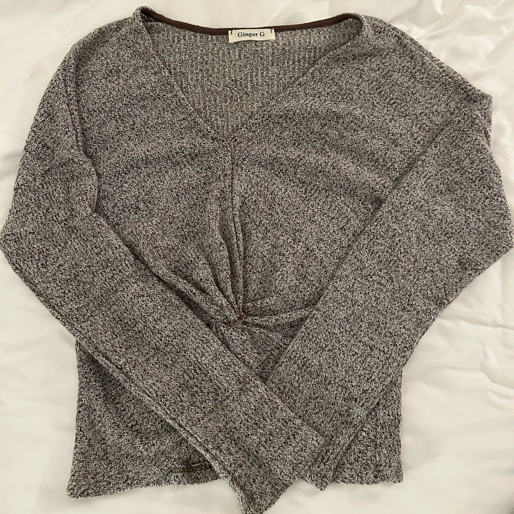 Brown Long Sleeve Top